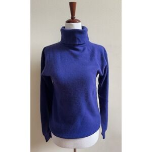 Lord & Taylor 100% Cashmere turtleneck Purple Blue  Sweater Women XS/S